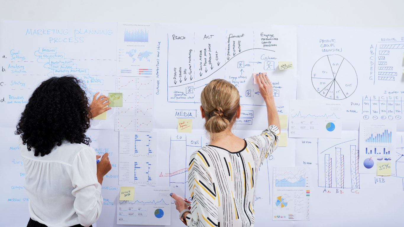 femme qui font un business plan